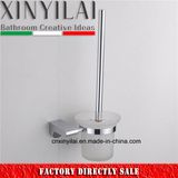 Bathroom Set Zinc Toilet Brush Holder with Matte Glass Cup