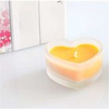 Frosted Heart Glass Container Candle for Valentine's Day