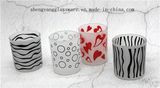 Tea Light Candlestick Frosted Glass Jar for Candles