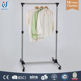 Stainless Steel Single Rod Clothes Hanger Extendable Garment Rack