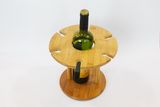 Bamboo Made Bamboo Wine Holder with 6 Wine Glass Rack