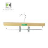 Natural Color Lotus Wood Pants / Coat Hanger with Laser Logo