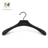 Black Wide Shoulder Wooden Coat Hangers for Men
