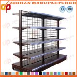 Double Sided Metal Wire Mesh Supermarket Display Shelving (Zhs313)