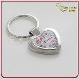 Promotion Gift Custom Heart Shape Printed Metal Keychain