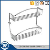 Bathroom Hardware Brass Double Storey Shower Towel Cloth Shelf