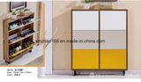 Hot Sale White MDF 2-Door Wooden Shoe Box Cabinet