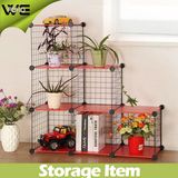 Gardern Wire Frame Metal Sheet Mix-Assemble Portable Iron Shelf for Plants