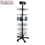 Floor Black Metal Vacuum Cup Vacuum Flask Display Rack