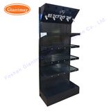 Durable Advertising Pegboard Floor Standing Light Bulb Display Stand Rack