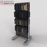 Best Quality Floor Wood Socks Display Shelf with Hooks
