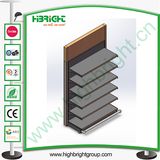 Wooden and Metal Storage Single Sided Display Rack