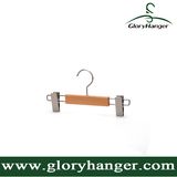 Baby's Wooden Pant Hanger with Matel Hook/Two Clip