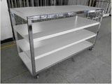 Chrome Finish High Table Display Stand for Clothes