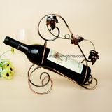 Cheap Creative Black Vintage Metal Wine Rack