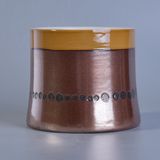 Brown Handpainting Candle Holder with Natural Pattern 