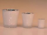Mercury White Glass Candle Holder