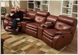 Leather Recliner Sofa with Cup Holder (YA-602)
