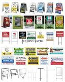 Meatl Frame Wire Stakes Iron Frame Board Real Estate Yard Banner Custom Printed Political Yard Sign