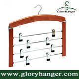 Multifunctional 4 Layer Cherry Wooden Pants Hanger Factory Supply