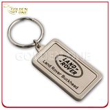 Promotion Gift Debossed Color Fill Logo Rectangle Metal Keychain