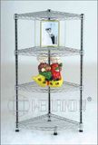 Chrome Metal Corner Wire Rack for Bath/Living Room (CJ-B1019)