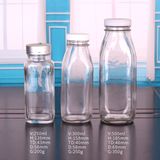 Square Shaped Beverage Glass Bottle
