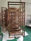2017 New Design Steel Furniture 8 Layer Stainless Steel Wine Cabinet Customized Display Rack