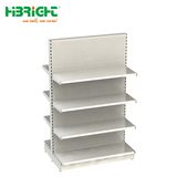 European System Metal Double-Side Backboard Gondola Display Rack Supermarket Shelf