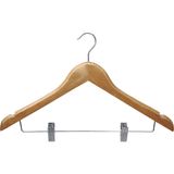 Useful Natural Wood Female Skirt Sock Hanger with Clips