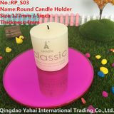 4mm Round Rose Glass Mirror Candle Holder