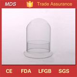 Transparent Short Wholesale Glass Candle Holder with Cover