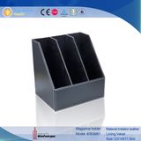 Black Leather Magazine Holder for Office (3839)