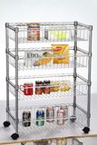 Chrome Wire Basket Rack Kitchen Shelving for Storage