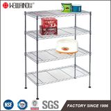 Adjustable 4 Tiers Light Duty Chrome Steel Kitchen Storage Wire Rack Shelf