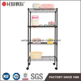 Basic 4 Shelf Black Affordable Adjustable Home Storage Room Metal Open Wire Shelving Unit