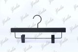 Black Wooden Hangers with Clips for Underware (YLWD33518-BLKS4)