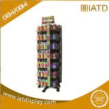 Wholesale Metal Floor Three Sided Rotating Display Stand