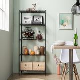Durable Powder Coated Metal Wire Shelf Storage Rack Unit Perfect for Home Storage