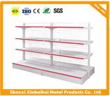 Supermarket Gondola Shelf with Powder-Coated Surface, Available in Various Sizes and Colors