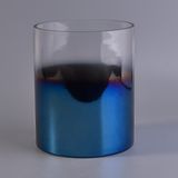 Big Capacity Hand Made Glass Candle Holders with Electroplated