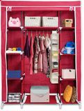 Modern Simple Wardrobe Household Fabric Folding Cloth Ward Storage Assembly King Size Reinforcement Combination Simple Wardrobe (FW-49)