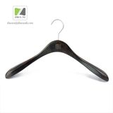 Anti-Slip Strip Wooden Garment Hanger with Nickel Flat-Round Hook