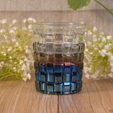 Wedding Decor Basket Pattern Glass Candle Jar