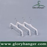 White Color Laminated Wooden Bottom Hanger with Clips Trouser Hanger