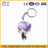 Cute Girl Metal Key Chain with Holder