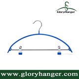 2016 PVC Shirt Hanger with Metal Bar/Metal Clips