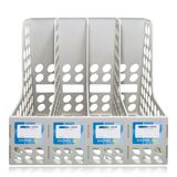 Desktop Office File Holder 3 Columns Plastic Material