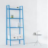 a Frame Storage Rack Metal Grating Shelves