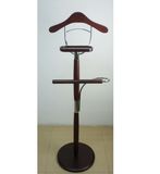 Chromed Steel Wooden Holder Garment Clothes Coat Suit Hanger